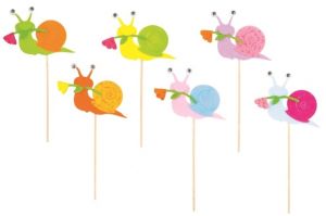 Zápich šnek 7 cm + špejle