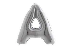 Balonek foliové písmeno A stříbrné 102cm 40"