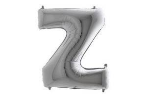 Balonek foliové písmeno Z stříbrné 102cm 40"