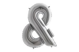 Balonek foliové písmeno & stříbrné 102cm 40"