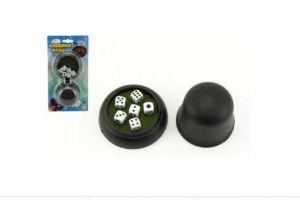 Hrací kostky 6ks 10x10mm s kelímkem