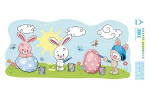 Velikonoční adhezní nálepky 35x16