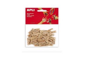 Mini kolíčky "Creative", dřevěné, přírodní, APLI