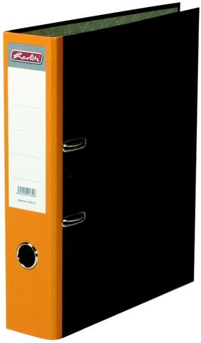 Pořadač PP A4/8cm pákový, mramorový, žlutý (Herlitz)