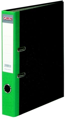 Pořadač PP A4/5cm pákový, mramorový, zelený (Herlitz)