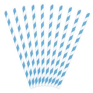 Slámky papírové 19,5cm/10ks modré (Herlitz)