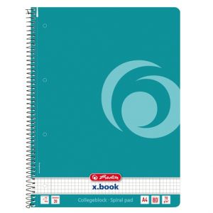Spirálový blok A4/80listů, čtvereček caribic (Herlitz)