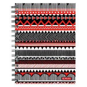 Spirálový blok A5/100 čtv.B&W-Ethno (Herlitz)