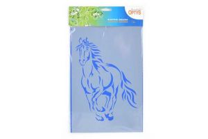 Šablona Běžící kůň 20x30cm plast