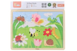 Dřevěné puzzle 16 dílků Příroda
