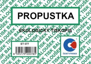 Propustka A7 / ET077 / Baloušek tisk