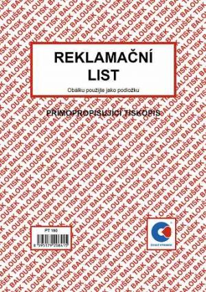 Reklamační list A5přímopropisující / PT190 / Baloušek tisk