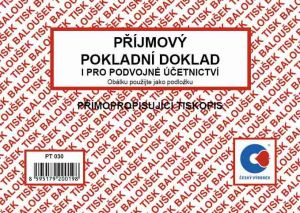 Příjmový pokladní doklad i pro podvojné účetnictví A6 přímopropisující / PT030 / Baloušek