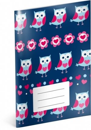 Školní sešit Sovičky, A5, 40 listů, nelinkovaný