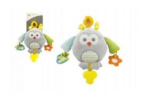 Sova chrastítko nad postýlku 22cm