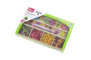 Dřevěná sada korálků