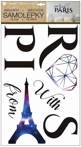 Samolepky na zeď Paris 50 x 32 cm