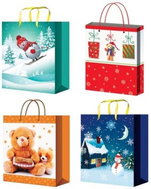 Taška vánoční dárková pro děti L 32x26x12,7cm
