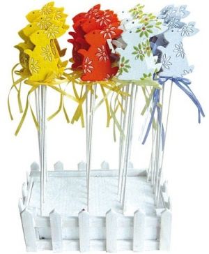 Zajíček akrylový zápich 6 cm+ špejle