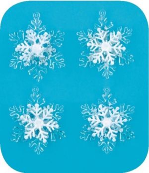 Vločky ledové 5 cm, 4 ks