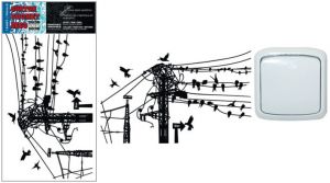 Dekorace k vypínači dráty 24x15cm