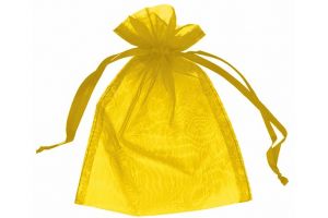 Sáček Organza 9x13cm žlutý