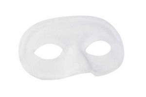 Škraboška domino bílá