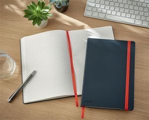 Poznámkový sešit "Cosy Soft Touch", matně šedá, čtverečkovaný, B5, 80 listů, tvrdé desky,