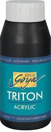 Akrylová barva "TRITON SOLO GOYA", černá, 750 ml, KREUL