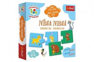 Zvířata vzdělávací společenská hra pro nejmenší v krabici 20x20x5cm 24m+