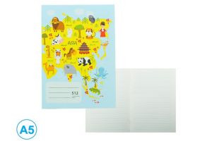 Sešit 512 s dvěma pomocnými linkami