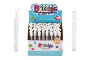 Bublifuk mini 5 ml gelový bílý svatební 10,5cm