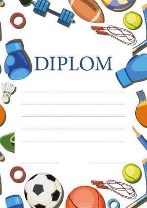 Diplom A5 - Sportovní hry / BD059 / Baloušek tisk