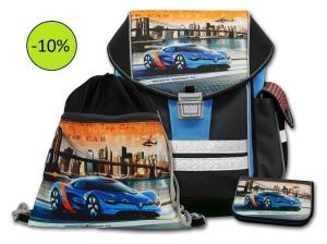 Školní aktovkový set ERGO ONE Top Car 3-dílný