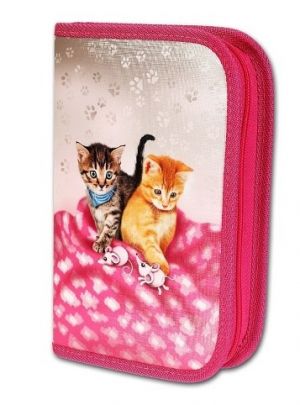 Školní penál NAPLNĚNÝ 1-klopa Cats & Mice