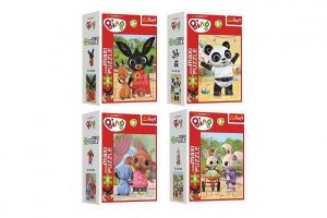 Minipuzzle miniMaxi 20 dílků Bingovi přátelé/Králíček Bing 4 druhy v krabičce 8x11cm 24ks