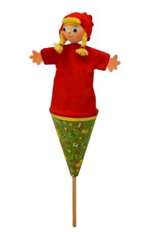 Karkulka s copy 35 cm, kornoutový maňásek