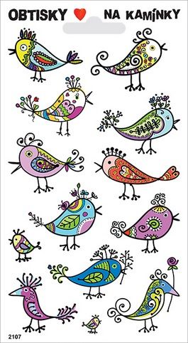 Obtisky na kamínky - ptáčci