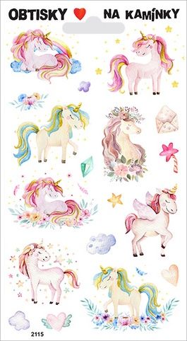 Obtisky na kamínky - jednorožci