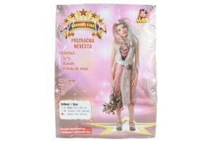 Šaty na karneval - nevěsta duch, 130 - 140 cm