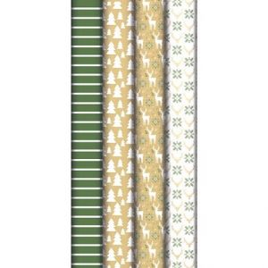 Dárkový balicí papír Kraft Lovely Home Green 2 x 0,7 m, mix motivů