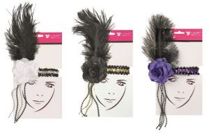 Plesová čelenka s peřím 3 druhy