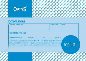 Dovolenka, A6, 100 listů, OPTYS 1146