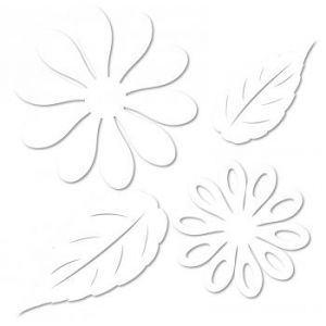 Výřez květiny 4 bílé