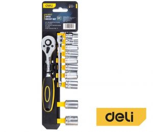 Sada gola 12ks 1/4" DELI EDL0012T