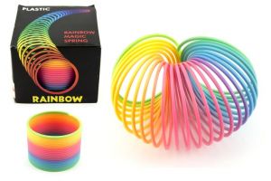 Spirála/pružina duhová plast 8,5x6,5cm