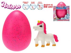 Jednorožec líhnoucí a rostoucí v krémovém vajíčku MEGA 20cm