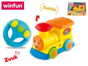 Vlak veselý 14cm na baterie se světlem