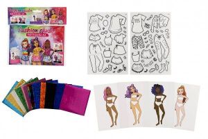 Kreativní sada módní návrhářka kouzlení fóliovými obrázky v sáčku 23,5x23cm