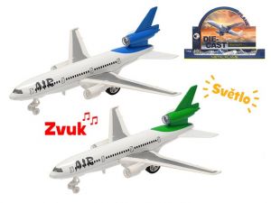 Letadlo dopravní kov 18cm zpětný chod